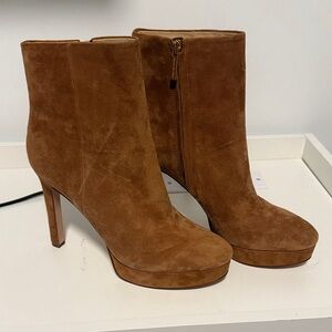 Veronica Beard Brown Suede Heeled Boots